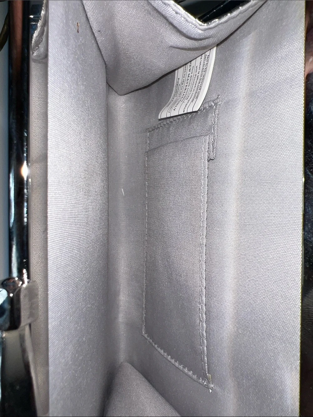 Vintage Metallic Silver Pleated Evening Clutch with Bow Clasp